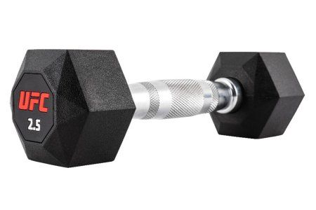Комплект обрезиненных октагональных гантелей 5 пар от 10 до 20кг UFC Octagon Dumbbell