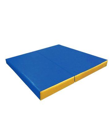 Мат №4 (100 х 100 х 10) складной (синий/желтый)