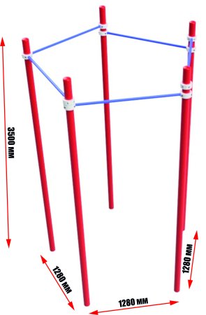 Турник пятигольный серии "Воркаут"