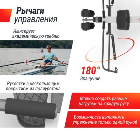 Гребной тренажер UNIX Fit гидравлический 320G