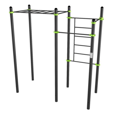 W318 Воркаут (2 перекладины, шведская стенка, рукоход классический) ZAVODSPORTA