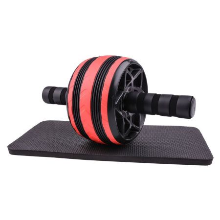 Ролик для пресса с ковриком под колени UNIX Fit D9,5 см, красный, черный