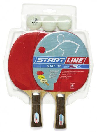 Набор для н/тенниса Start Line (2 р-ки Level 100, 3 мяча Club Select)