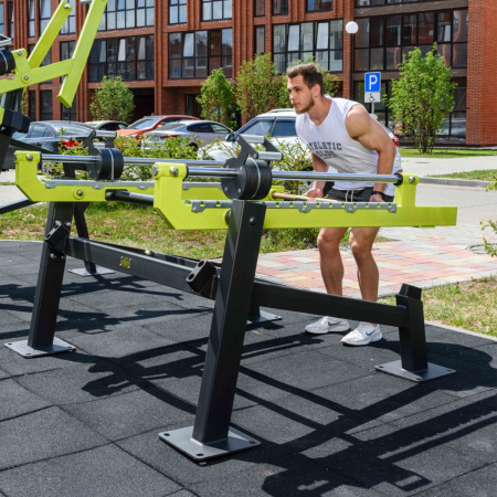 F-2813 Уличный тренажер Становая тяга с переменной нагрузкой ZAVODSPORTA