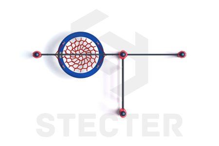 Уличный комплекс из качели Гнездо, шведской стенки и турника