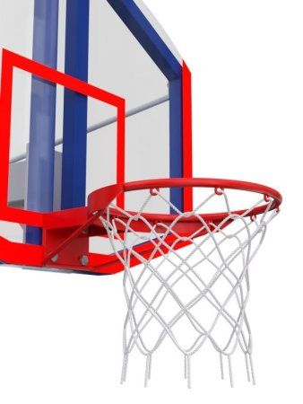 Баскетбольная стойка регулируемая разборная со стритбольным щитом 960х800 мм из оргстекла и усиленным кольцом