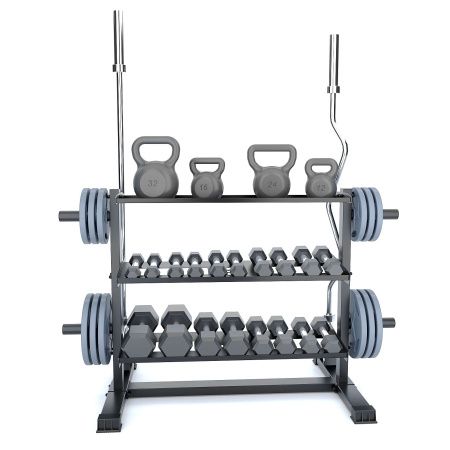 Стойка стеллаж для гантелей, дисков и грифов Domsen Ds50 d25мм