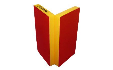 Мат Kampfer Classic №4 (100 х 100 х 10) складной - винилискожа (красный/желтый)