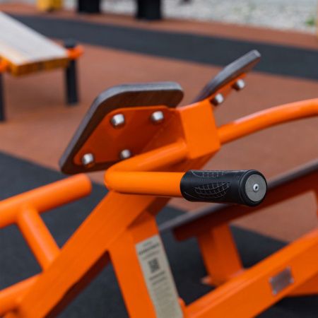 F-1709 Уличный тренажер Скамья для пресса + гиперэкстензия ZAVODSPORTA