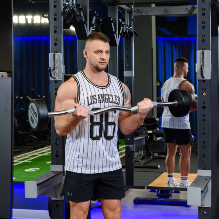 Набор изогнутых полиуретановых штанг (шаг 5 кг, 5 шт) PROFI-FIT 35-55 кг