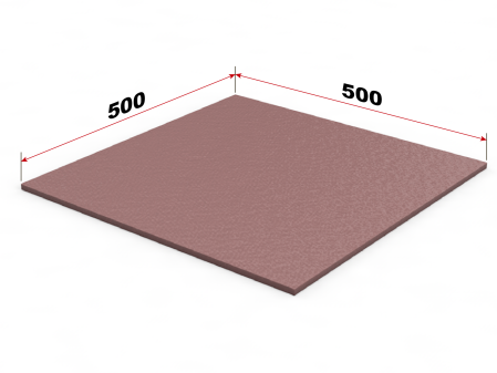 Резиновая плитка "Квадрат", толщ 30мм, размер 500х500мм