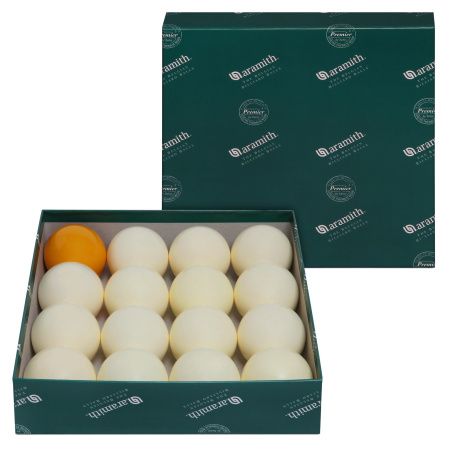 Шары Aramith Premier Pyramid без номеров ø68мм желтый биток