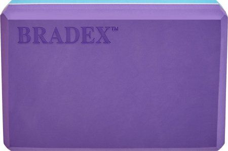 Блок для йоги Bradex SF 0732, фиолетовый/синий