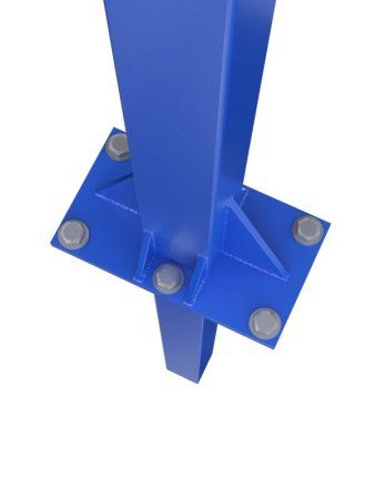 Баскетбольная стойка разборная одноопорная (со съёмной закладной) с трен.щитом из метал.листа и масс.кольцом