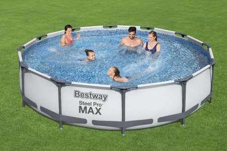 Каркасный бассейн Bestway Steel Pro MAX 5612Z (488x122, с фильтр-насосом и лестницей)
