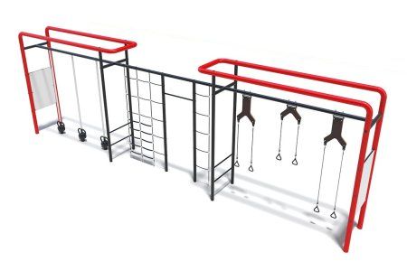 Комплекс Тренажер с функциональными кольцами, сетью и гирями