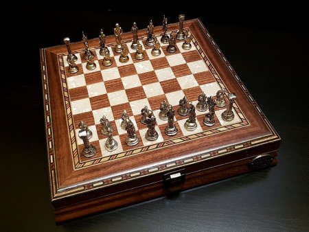 Шахматы "Илиада мини" орех антик