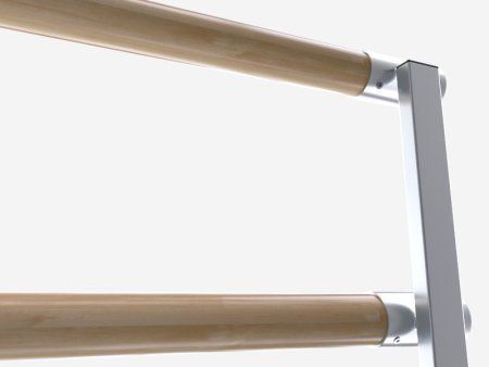 Двухрядный напольно-пристенный балетный станок из нержавеющей стали