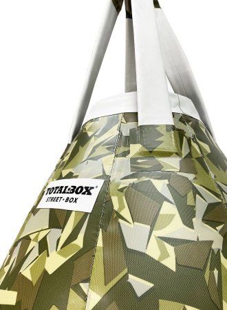 Груша боксерская набивная Уличная бочка большая Street Box TOTALBOX Зеленый камуфляж