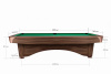 Бильярдный стол для пула Dynamic Billard "Dynamic 3" 9 футов Modern Brown с плитой