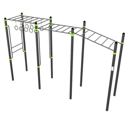 W358 GTO Рукоход с изменением высоты с подвижными кольцами (разноуровневый) ZAVODSPORTA