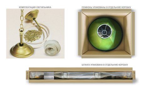 Светильник Классика 4 плафона/металл