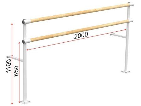Станок балетный напольно-пристенный двухрядный