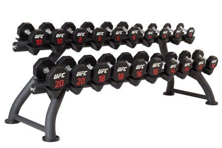 Горизонтальная стойка для хранения гантелей на 10 пар UFC