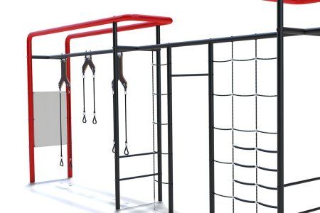 Комплекс Тренажер с функциональными кольцами, сетью и гирями