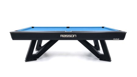 Бильярдный стол для пула "Rasson Wolf" 9 футов (черный, сланец 25 мм) в комплекте с плитой, аксессуары и сукно
