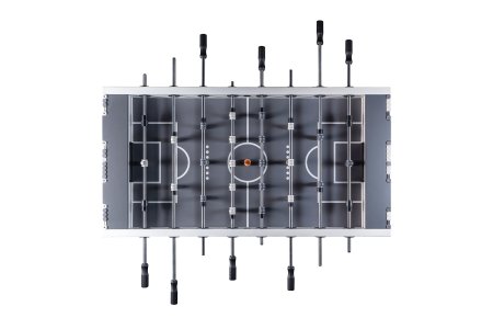 Игровой стол - футбол "NineStar Iron Pro ITSF Grey" (144х75,5х90)