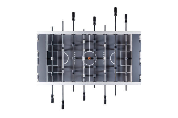 Игровой стол - футбол "NineStar Iron Pro ITSF Grey" (144х75,5х90)