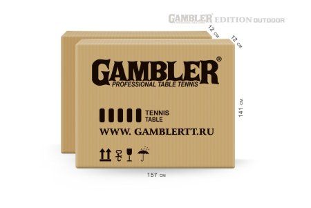Стол теннисный GAMBLER Edition Всепогодный 6 Зелёный