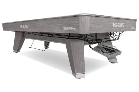 Бильярдный стол для пула "Rasson Acurra" 9 футов (серый, сланец 25 мм) в комплекте с плитой, аксессуары и сукно