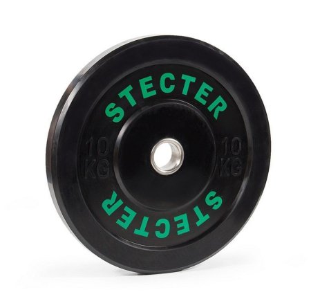 Диск 10 кг. каучуковый STECTER rubber bumper plates