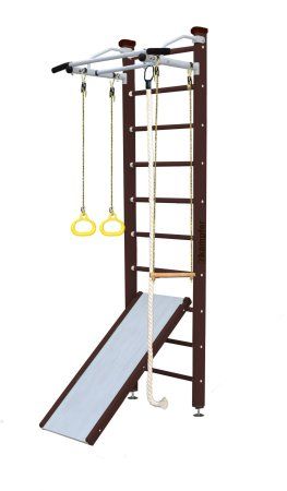 Шведская стенка Kampfer Ride Ceiling (№5 Шоколадный Стандарт белый турник)