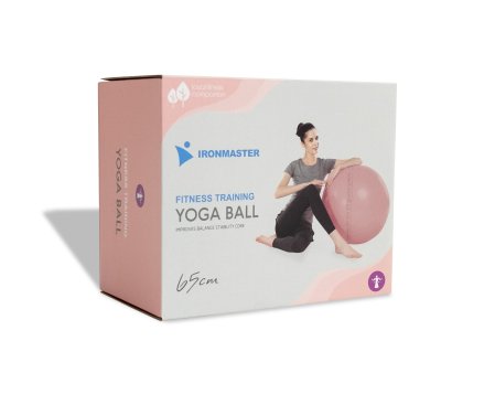 Гимнастический мяч 65 см розовый
