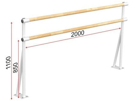 Станок напольный хореографический двухрядный