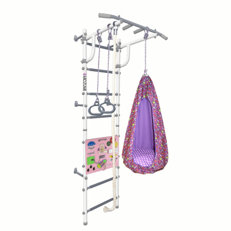 Шведская стенка Midzumi Fukuro Kabe Busyboard (снежный барс и бизиборд розовый)