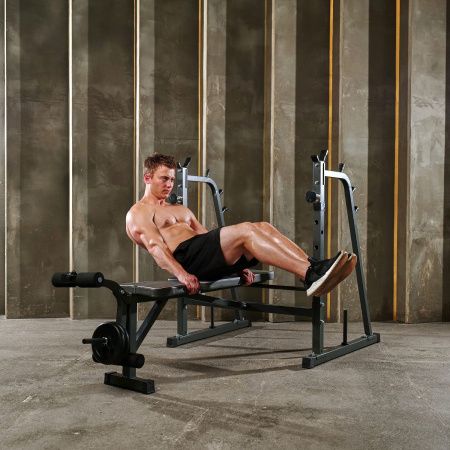 Скамья со стойками под штангу DFC D709