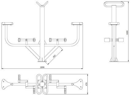 Тренажер «Велосипед» двойной