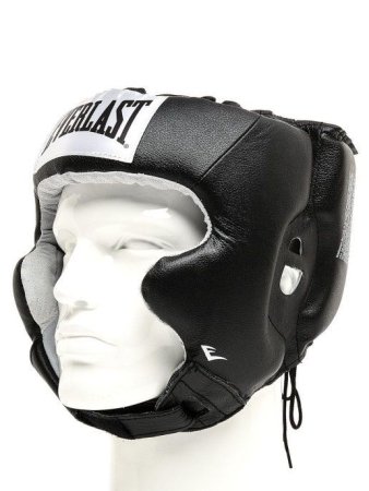 Шлем с защитой щек Everlast USA Boxing Cheek Черный XL