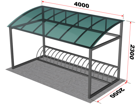 Велопарковка на 12 мест (с навесом)