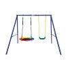 Качели уличные с воротами UNIX Line двойные 80+40 см Color