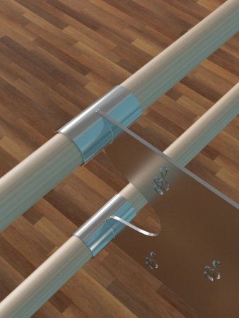 Станок балетный настенный двухрядный из нержавеющей стали (тип 2)