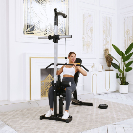 Скамья с вертикальной и горизонтальной тягой Powertec