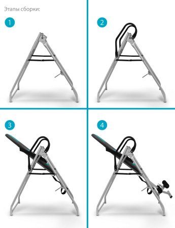 Инверсионный стол FLIPPER серо-бирюзовый