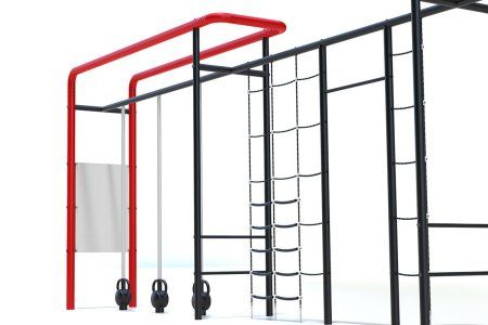 Комплекс Тренажер с функциональными кольцами, сетью и гирями