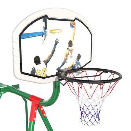 Детский комплекс с батутом и баскетболом DFC MTB-01 (два короба)