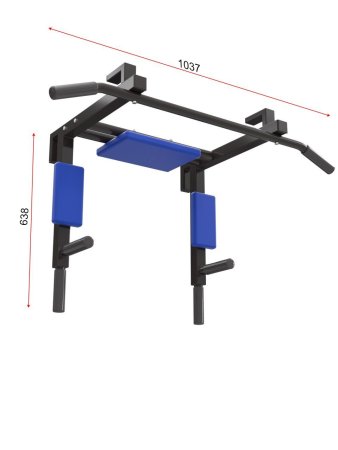 Турник-брусья-пресс 3 в 1 для шведской стенки
